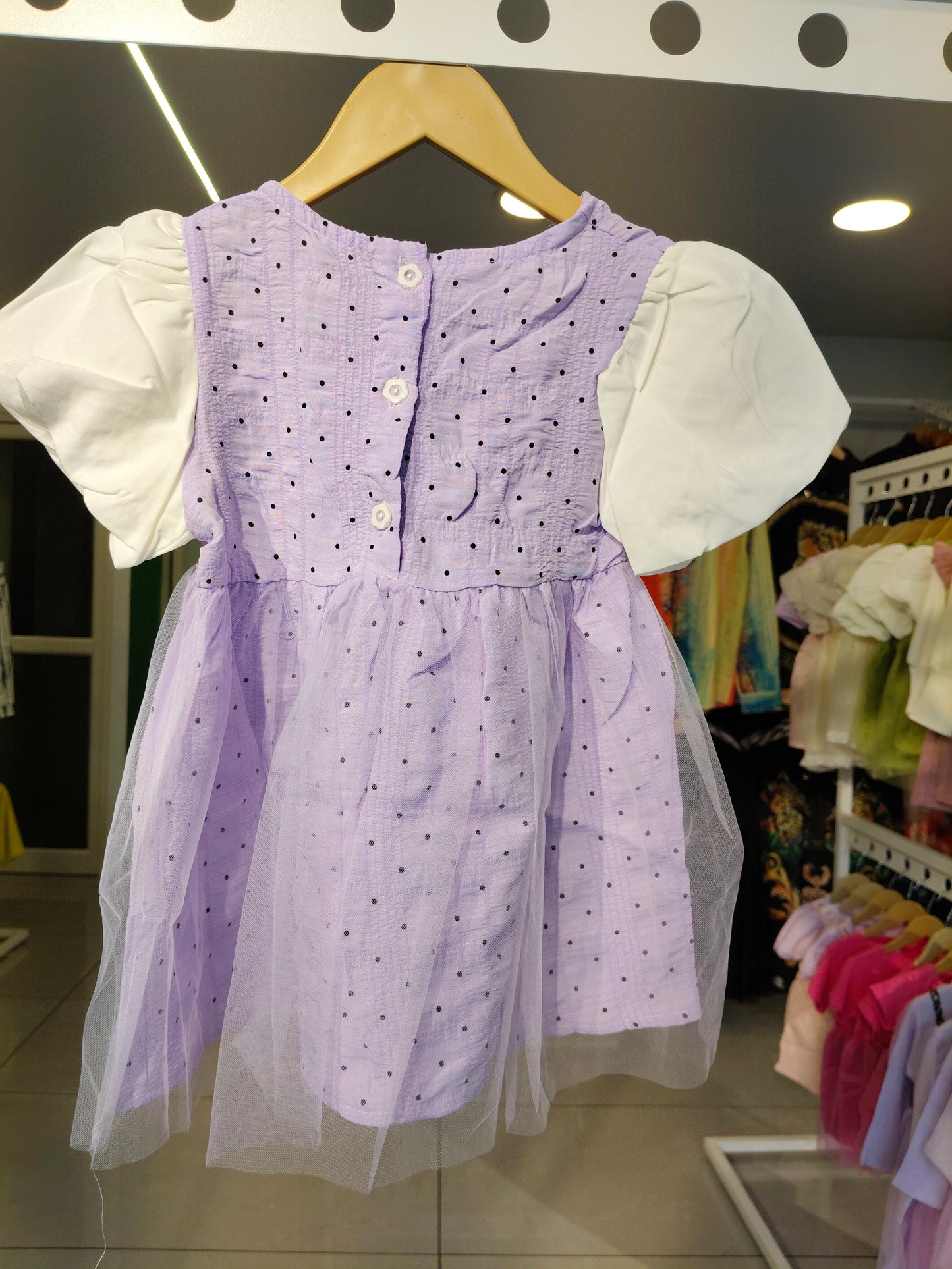 Toddler Girls' Dotted Tulle Dress (SIZE 120)