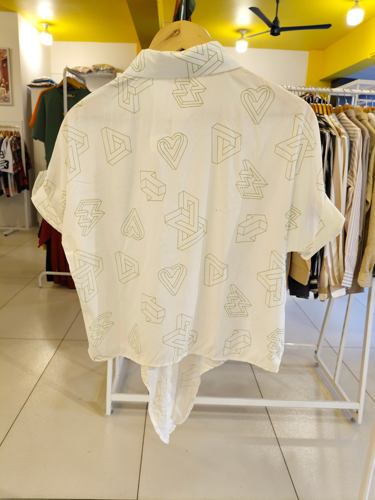 Ladies Tie-Front Shirt  (FREE SIZE)