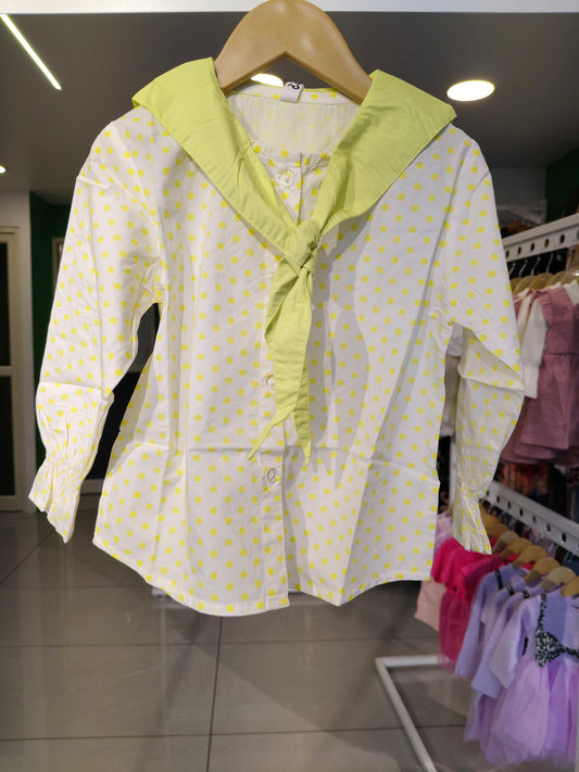 Toddler Girls' Tie-Front Shirt (SIZE 9)