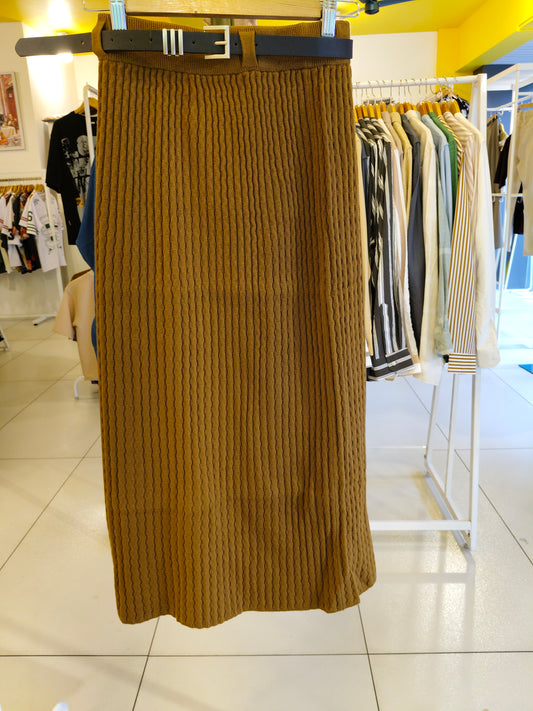 Women's Ribbed Knit Pencil Skirt