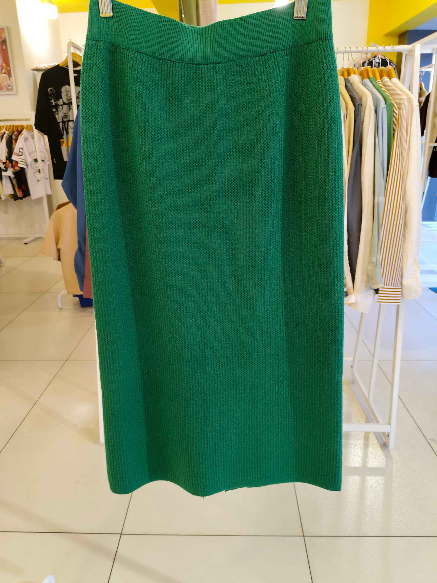 Women's Ribbed Knit Pencil Skirt