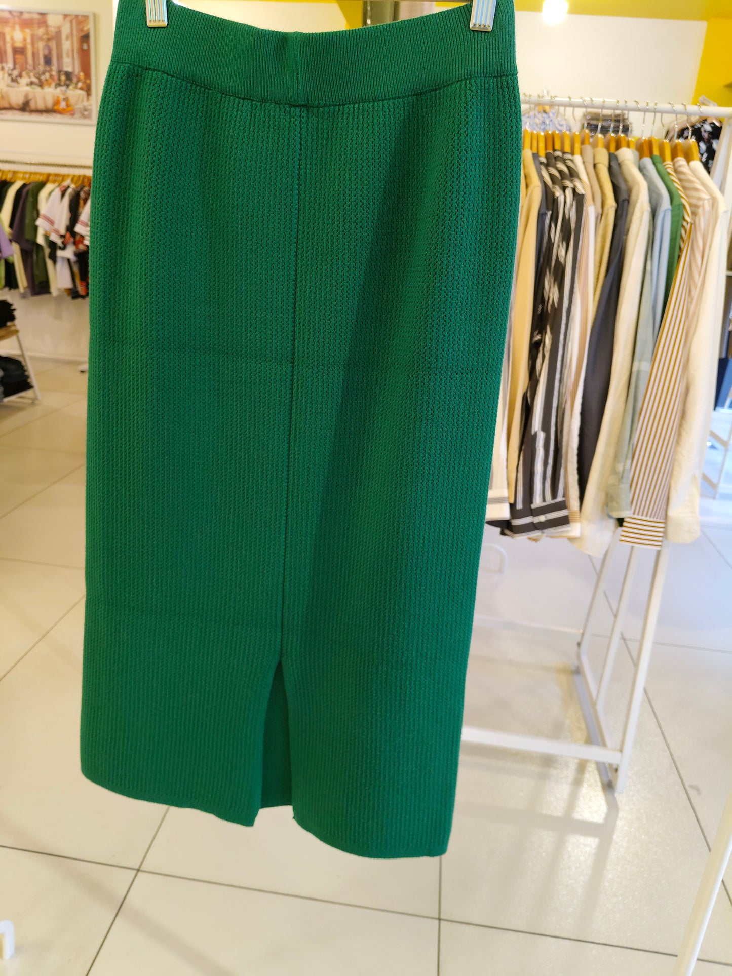 Women's Ribbed Knit Pencil Skirt