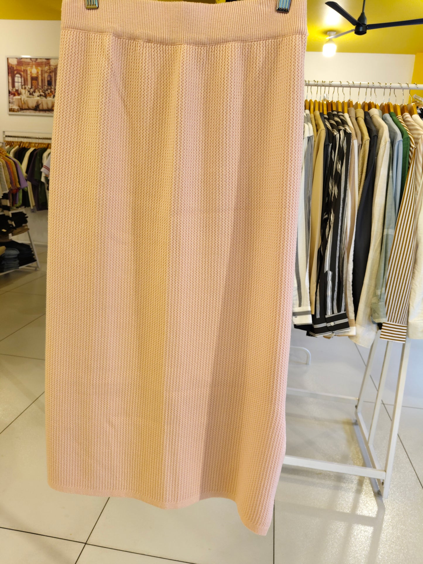 Women's Ribbed Knit Pencil Skirt