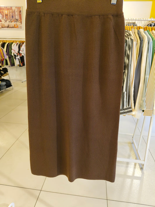 Women's Ribbed Knit Pencil Skirt
