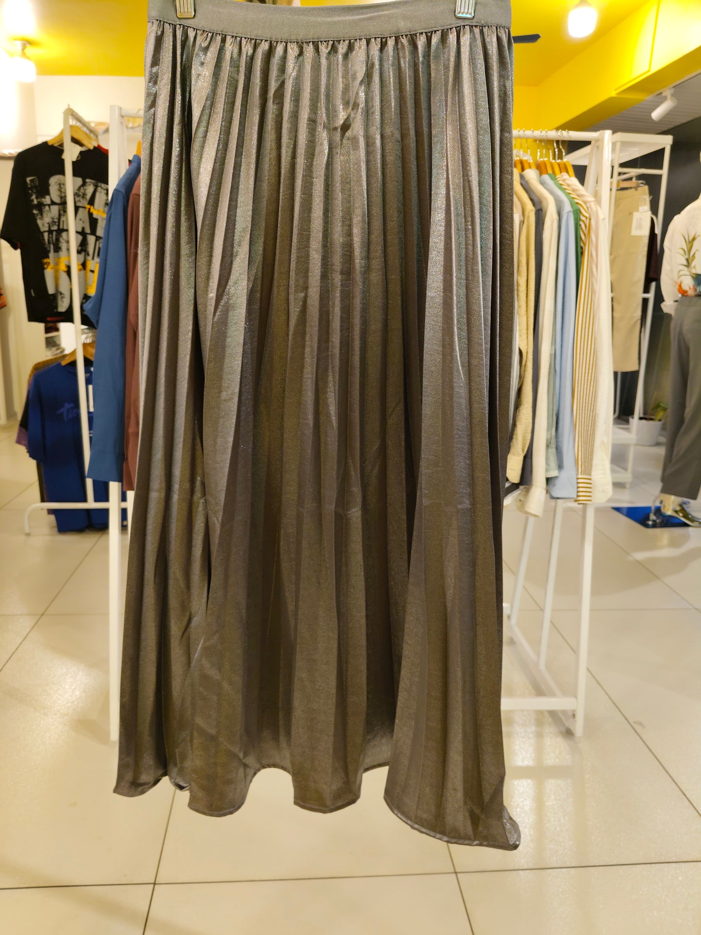 Women's Metallic Pleated Skirt