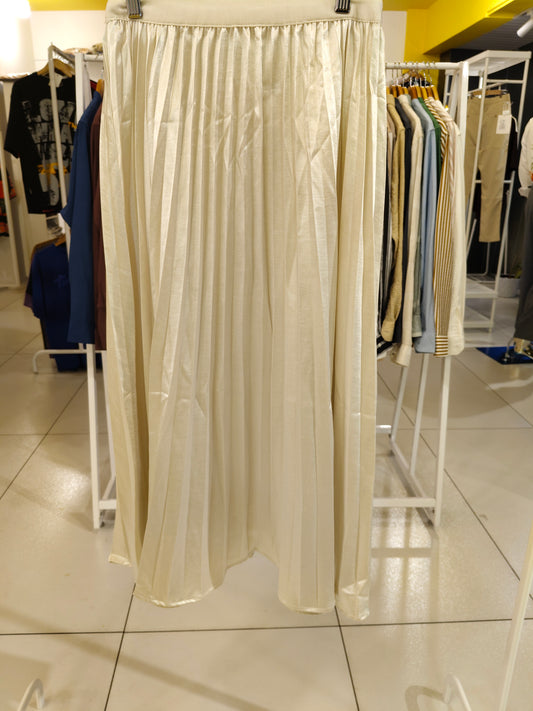 Women's Metallic Pleated Skirt