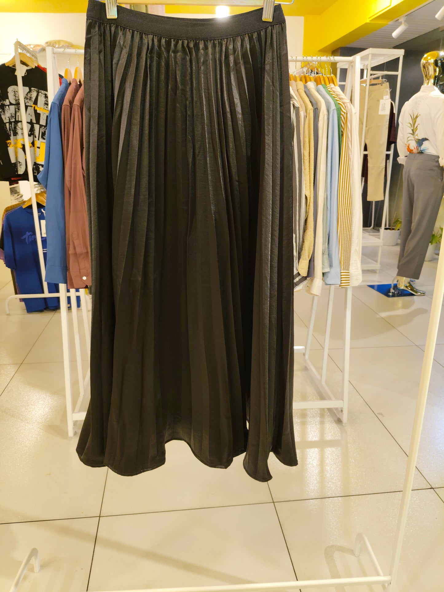 Women's Metallic Pleated Skirt