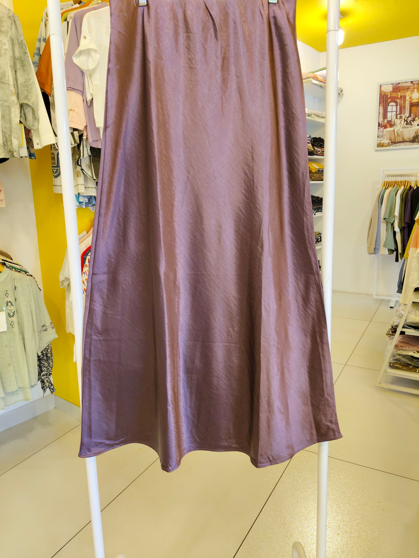 Women's Satin Midi Skirt