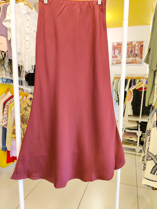 Women's Satin Midi Skirt