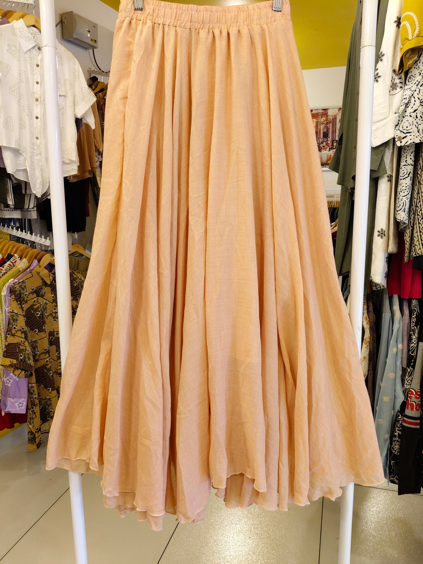 Women's Pleated Flared Maxi Skirt