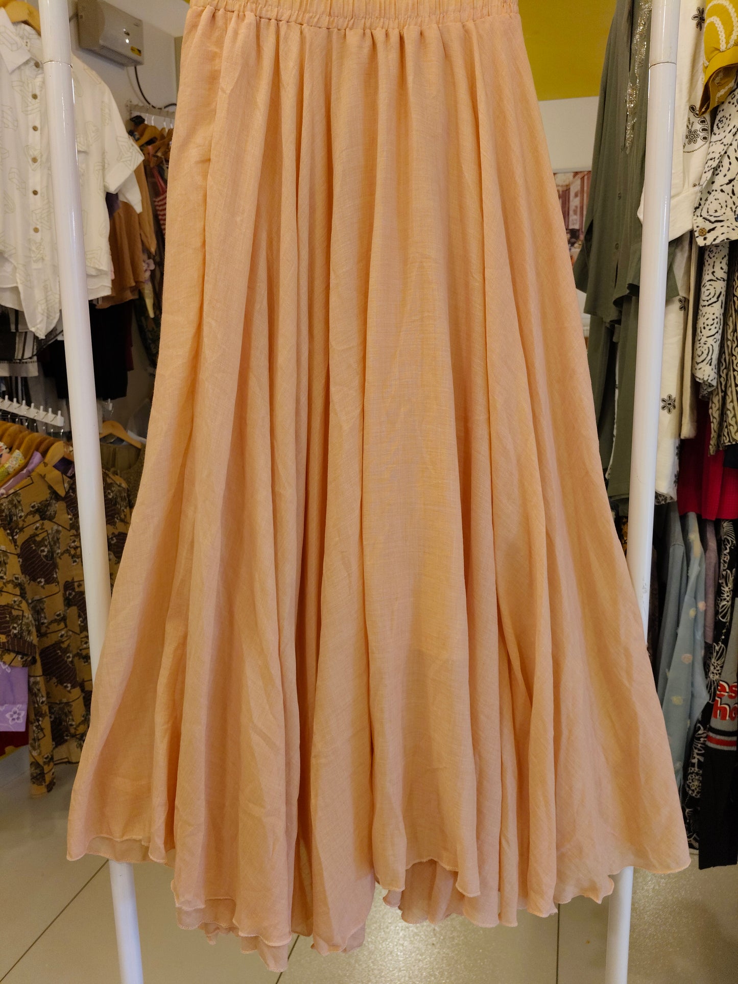 Women's Pleated Flared Maxi Skirt