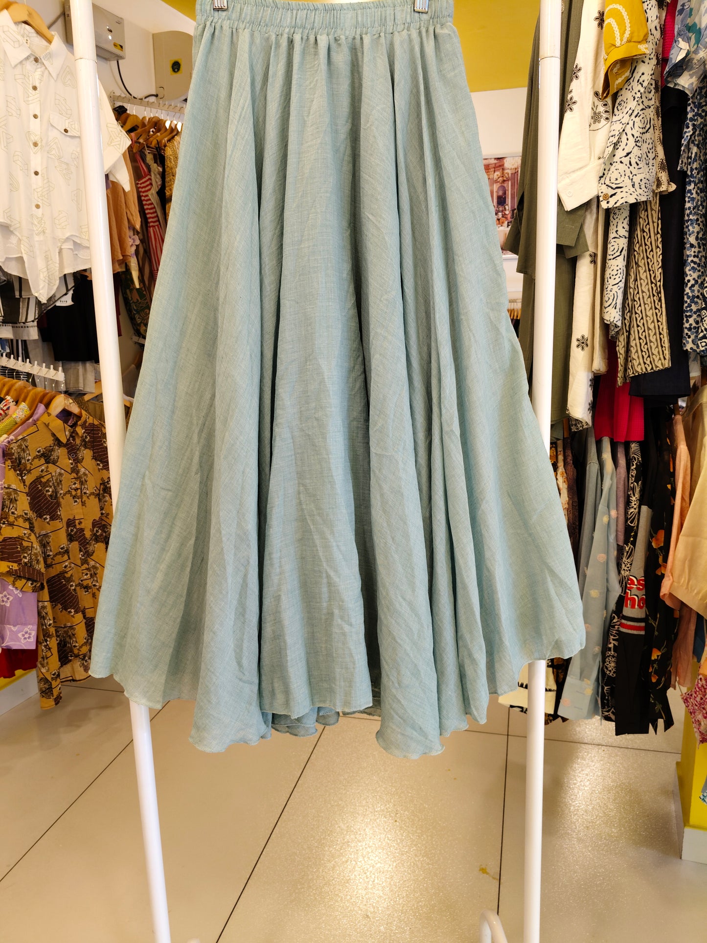 Women's Pleated Flared Maxi Skirt