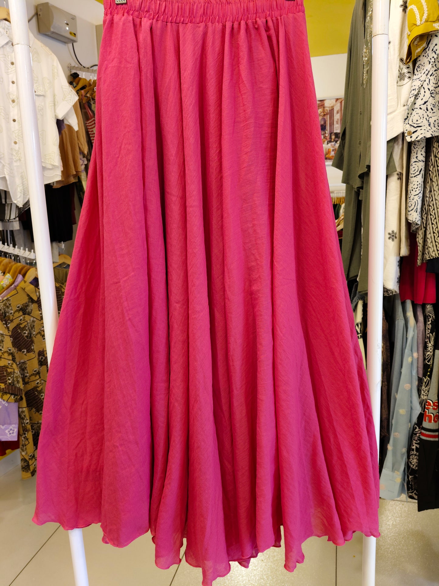 Women's Pleated Flared Maxi Skirt