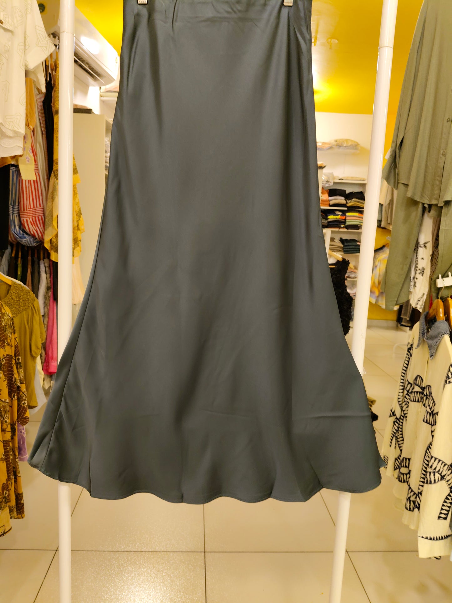 Women's Satin Midi Skirt