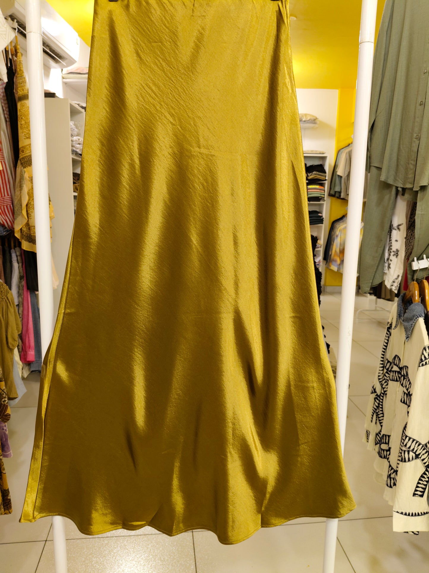 Women's Satin Midi Skirt