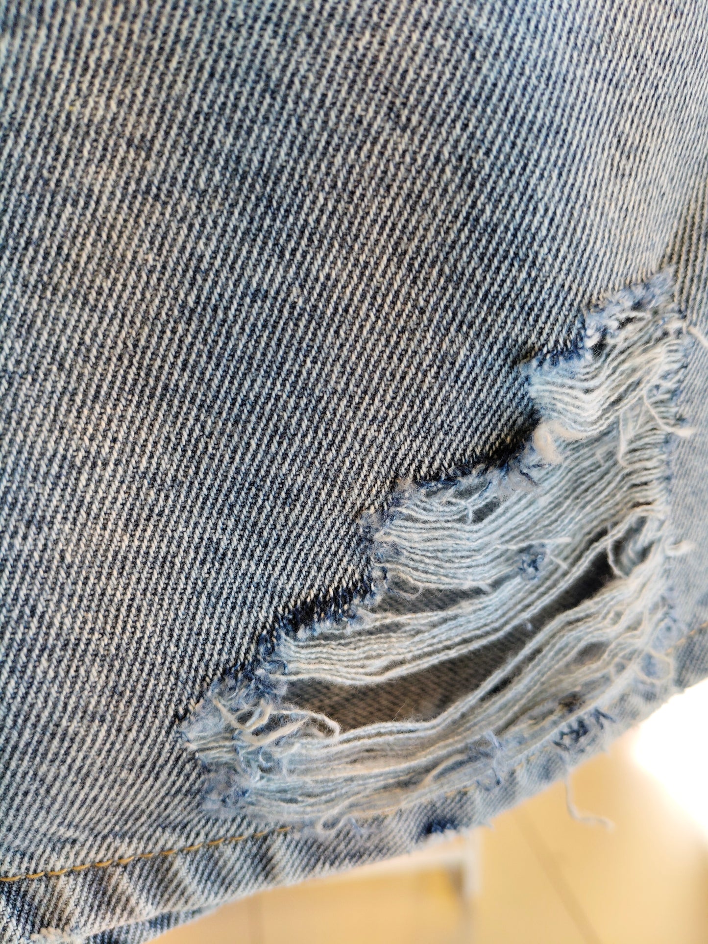 Ripped High-Waist Denim Shorts for Women (XL)