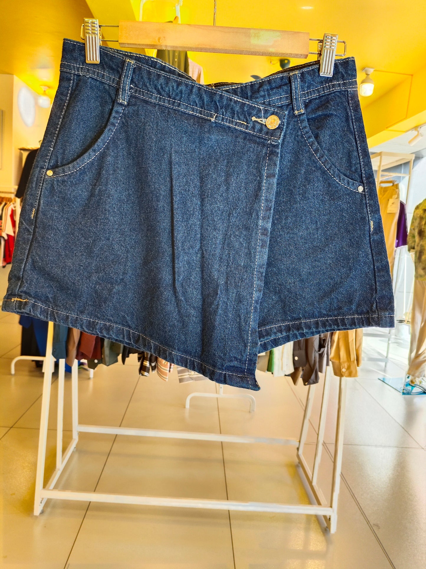 Denim Mini Skort for Ladies (28)