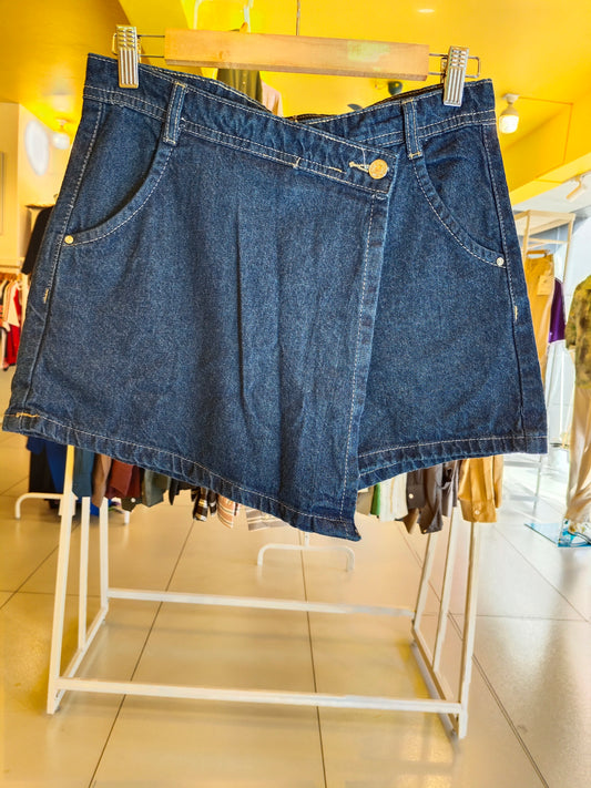 Denim Mini Skort for Ladies (28)