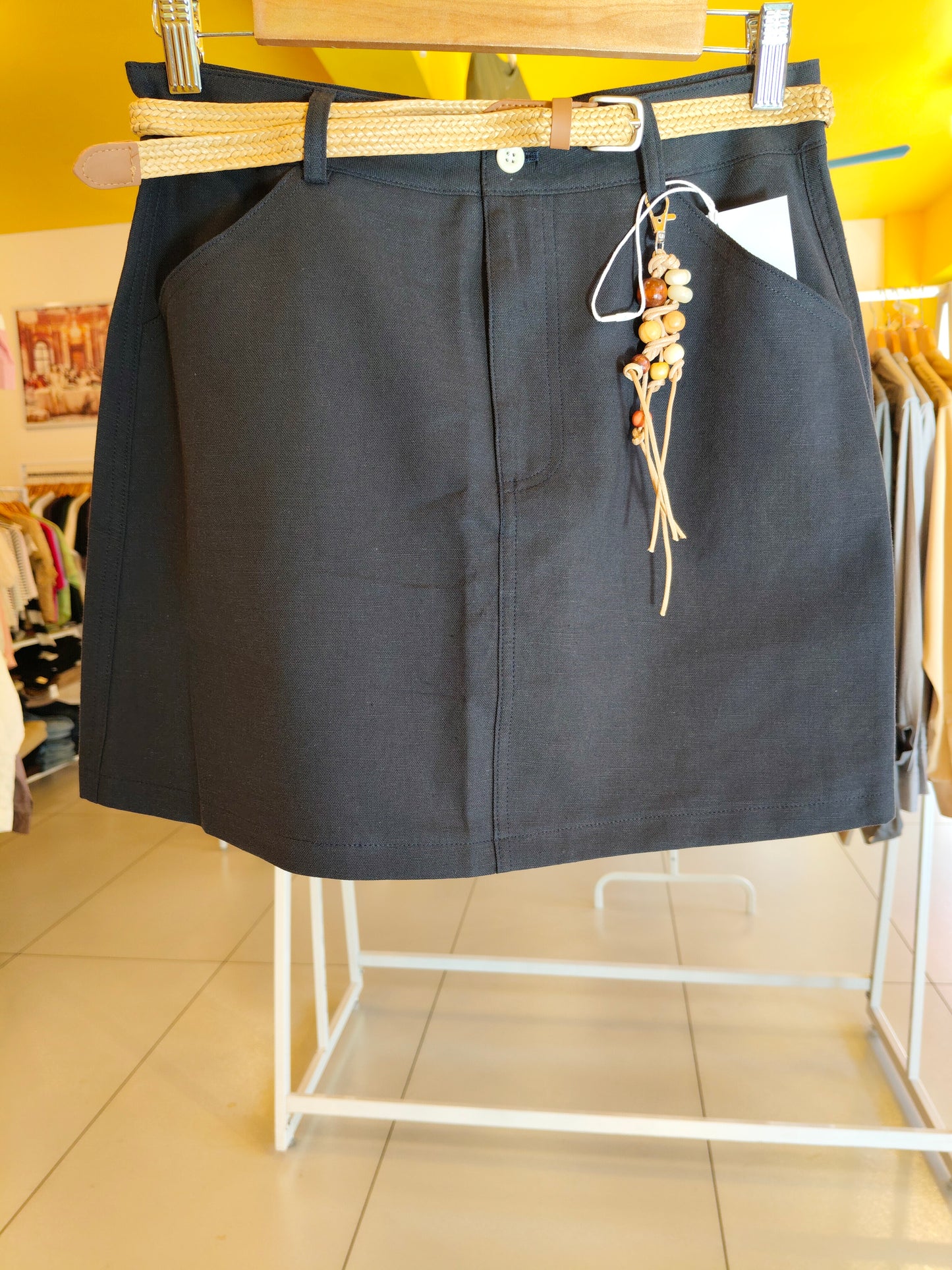 Mini Skirt with Woven Belt (LARGE)