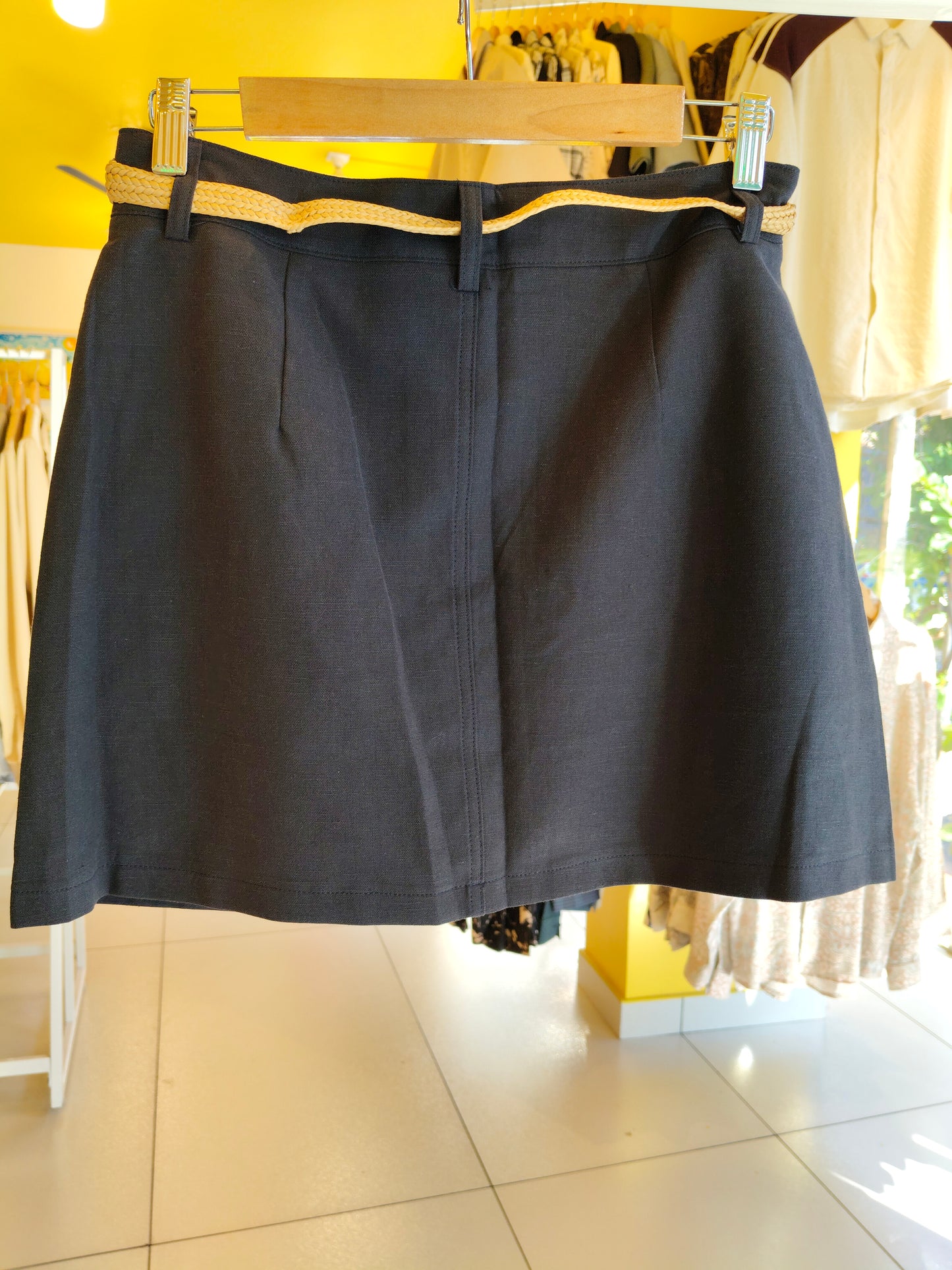 Mini Skirt with Woven Belt (LARGE)
