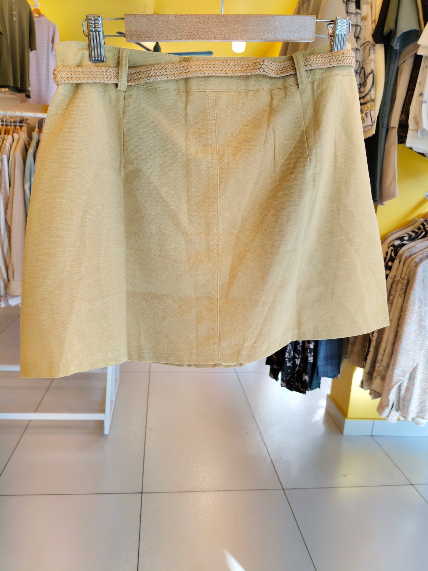 Mini Skirt with Woven Belt (XL)