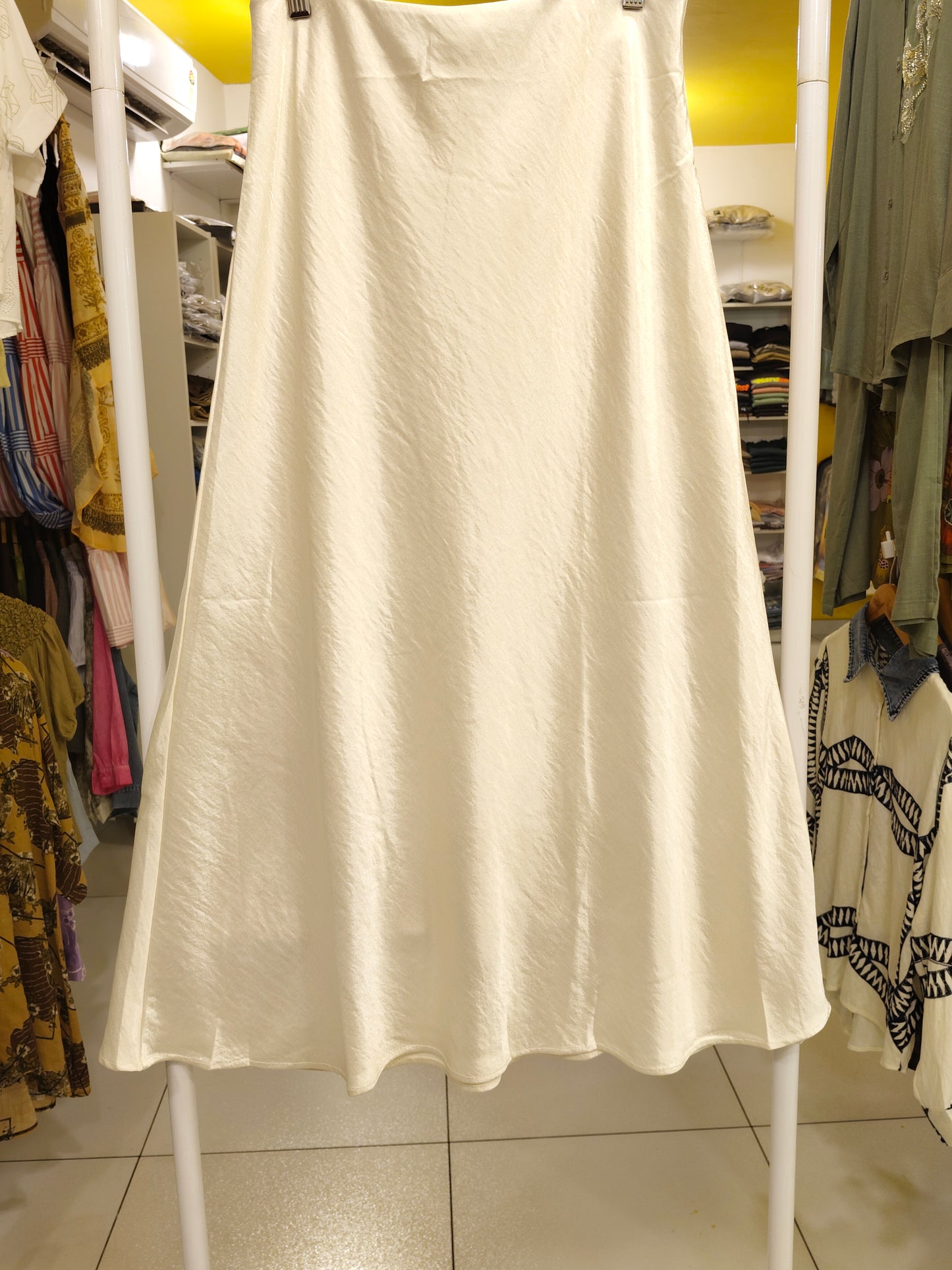 Women's Satin Midi Skirt