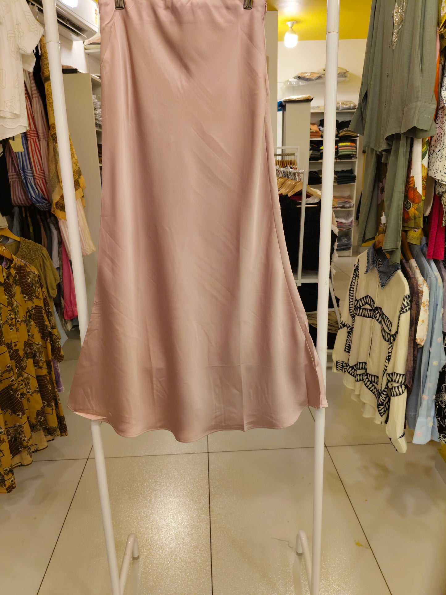 Women's Satin Midi Skirt