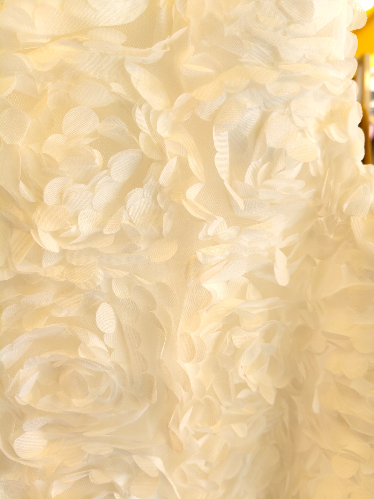 White Sleeveless Top with Rosettes (FREE SIZE)