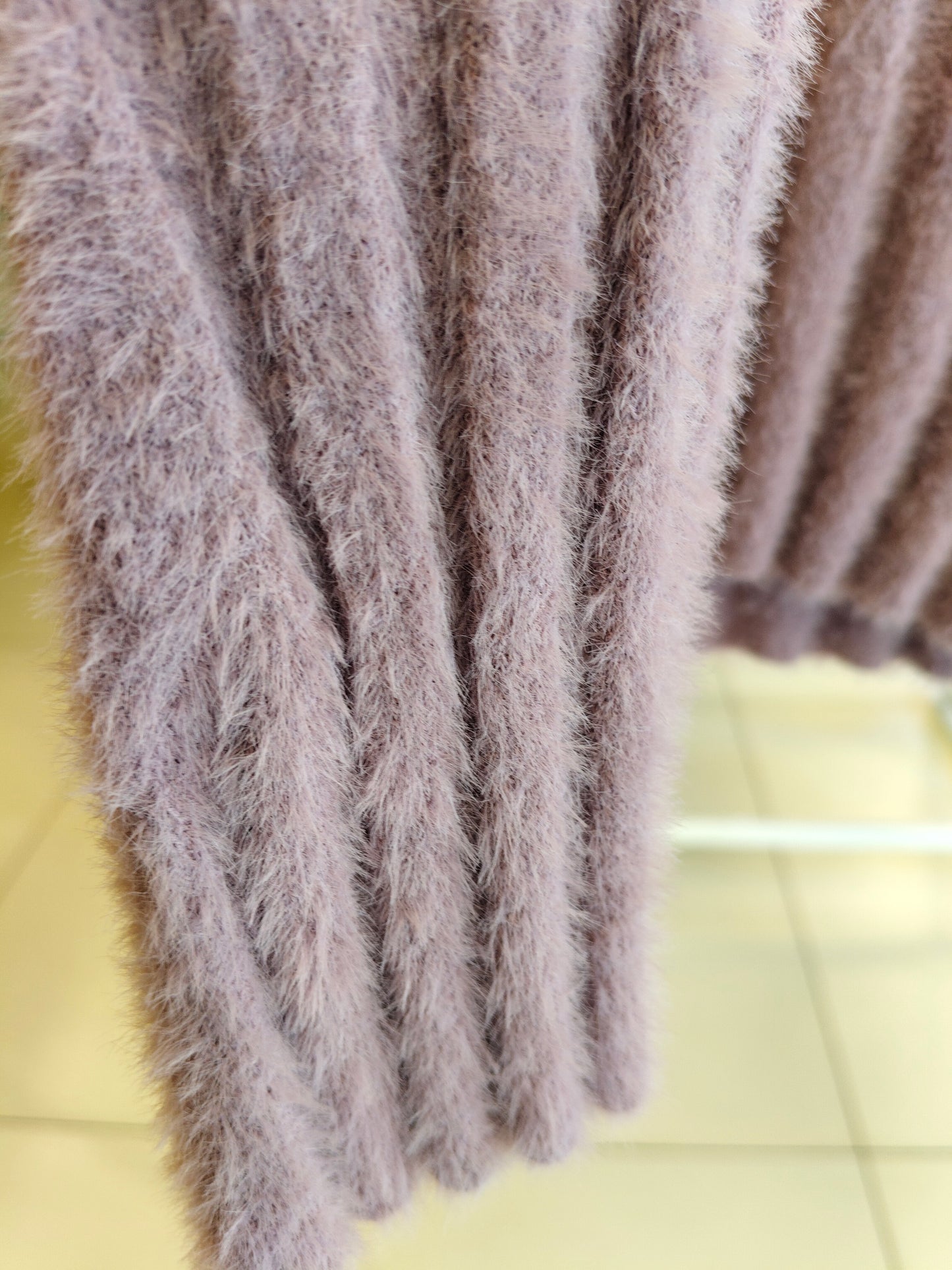 Fuzzy Square Neck Crop top (FREE SIZE)