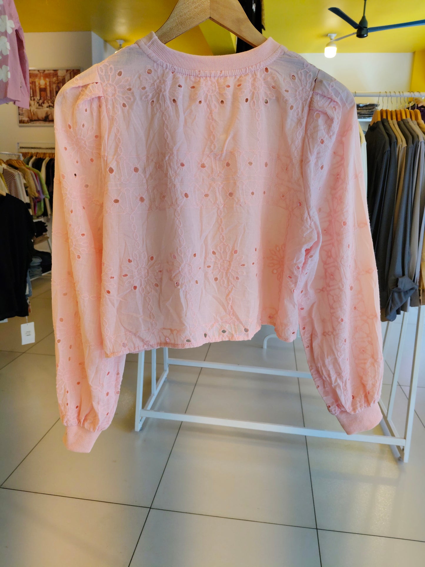 Women's High neck Eyelet top (FREE SIZE)