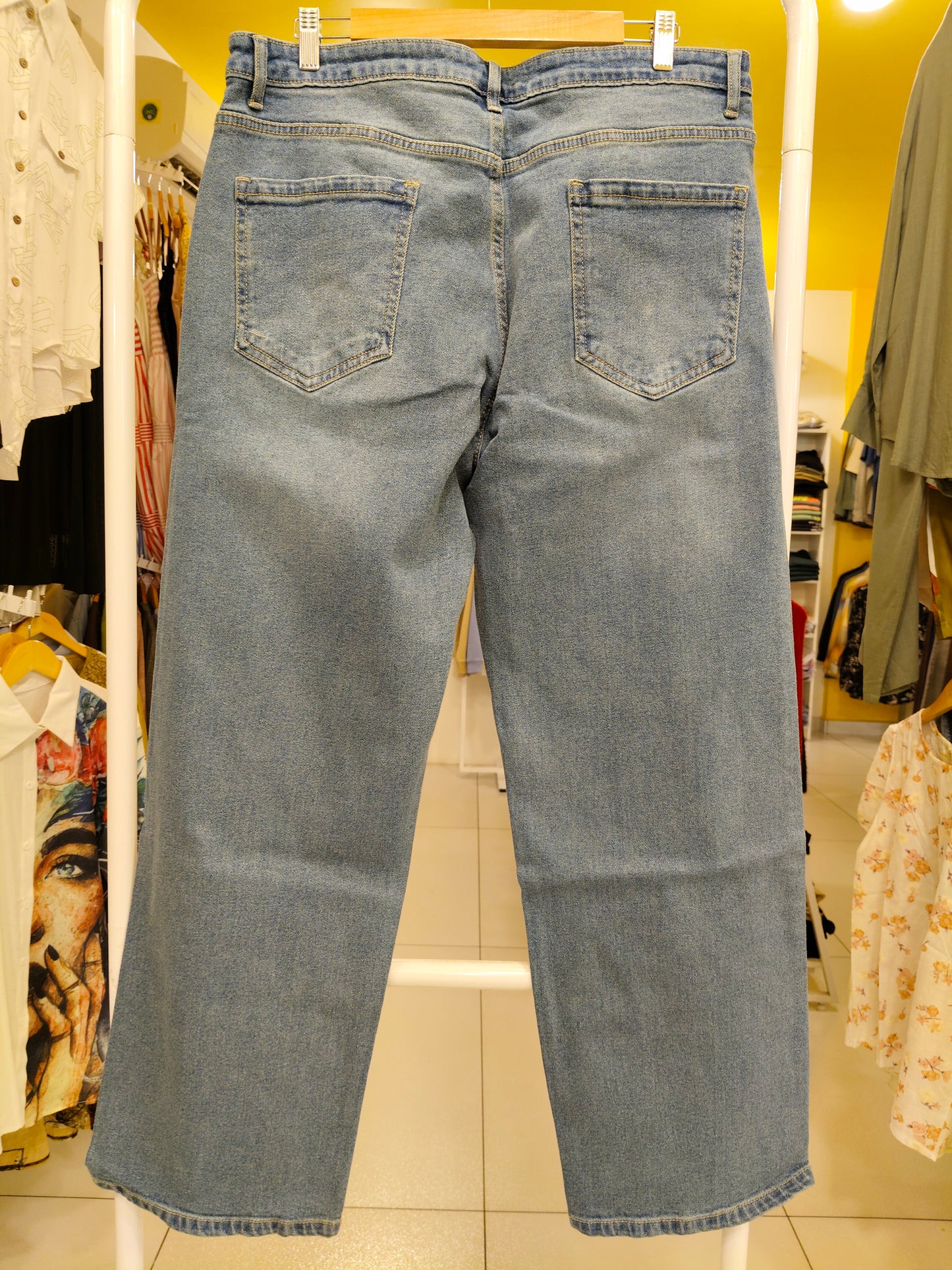 Wed-Leg Denim Jeans for Women (36)