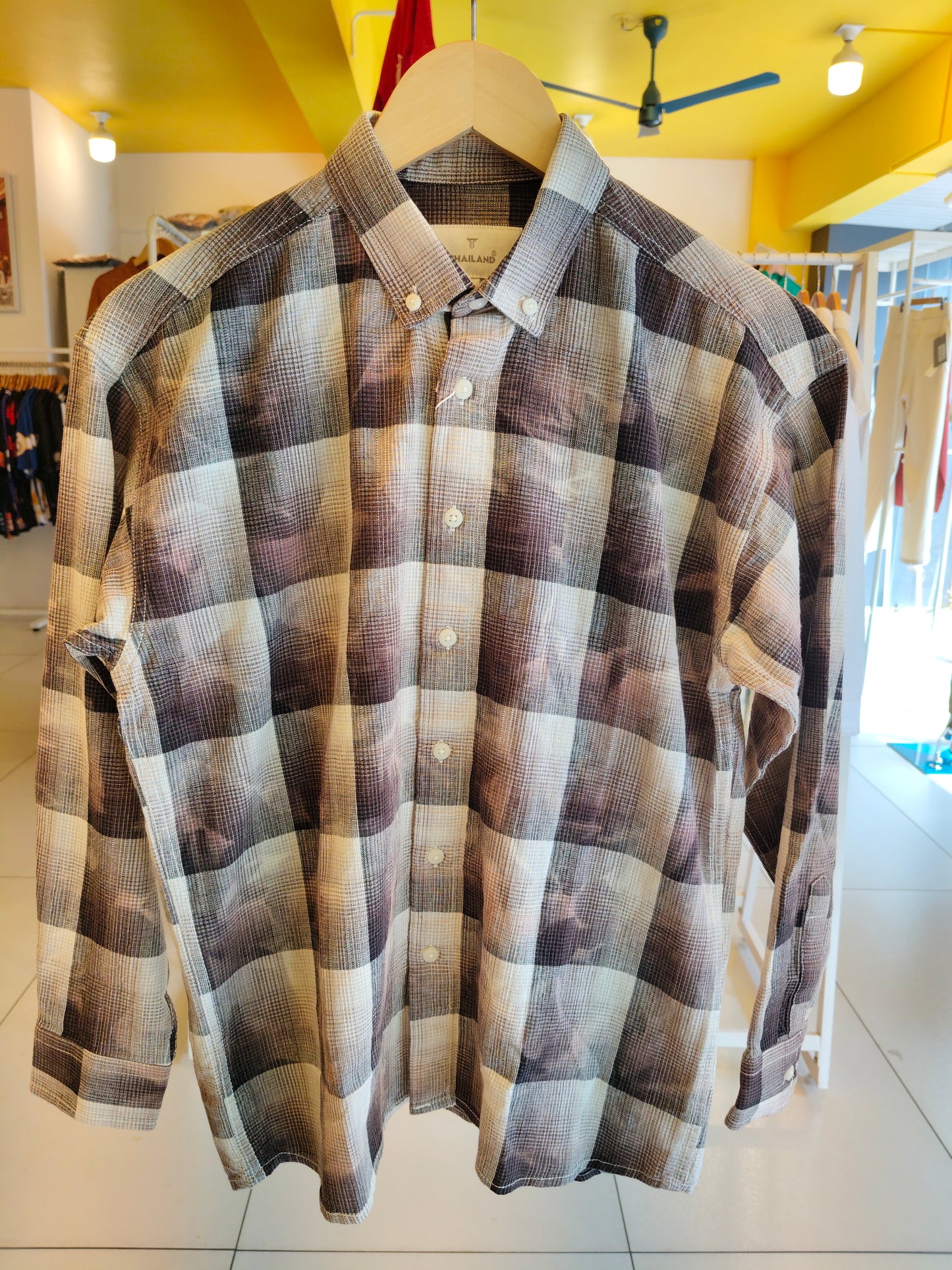 Oversized Drop Shoulder Linen Shirt for Men (SMALL)