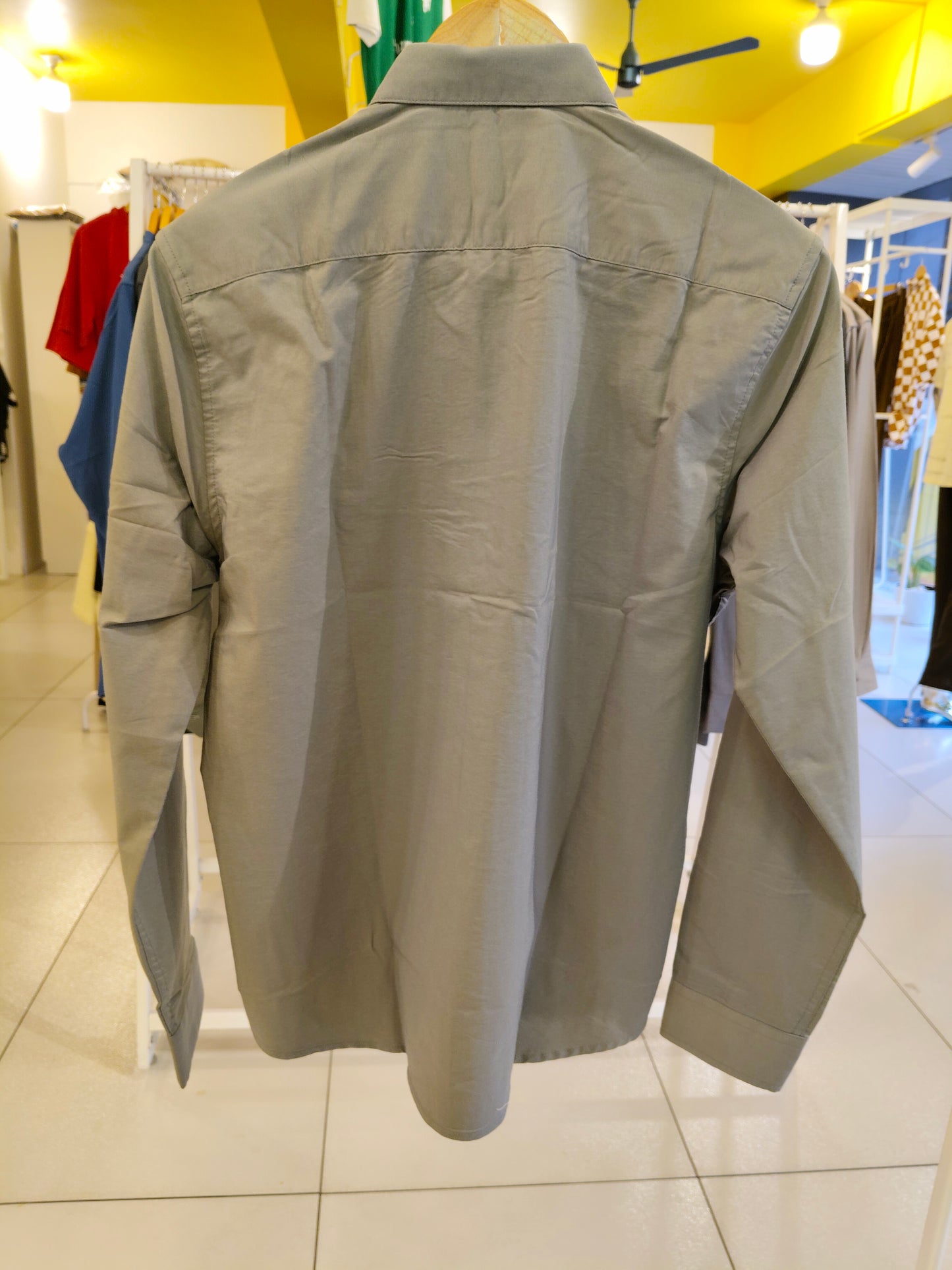 Oversized Drop Shoulder Linen Shirt for Men (2XL)