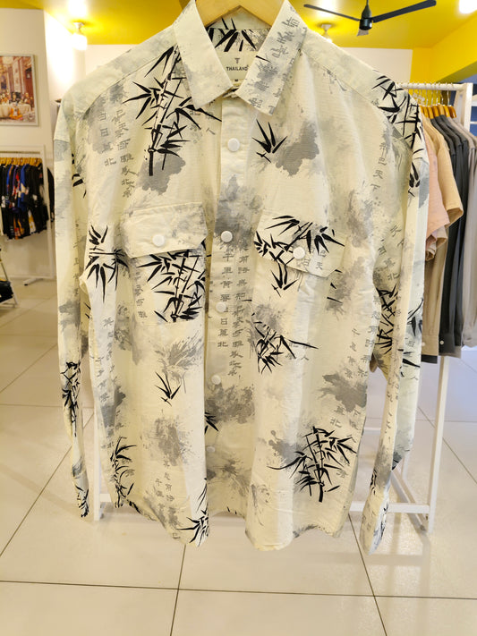 Oversized Drop Shoulder Linen Shirt for Men (MEDIUM)